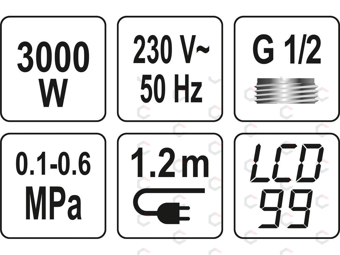 Elektrinis vandens šildytuvas / maišytuvas su dušu | LCD | KATLA-3 (75923) 2