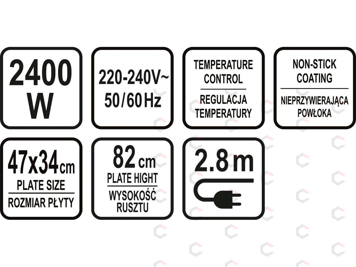 Elektrinis grilis | 2000-2400W (67420) 11 Elektrinis grilis | 2000-2400W (67420) 11