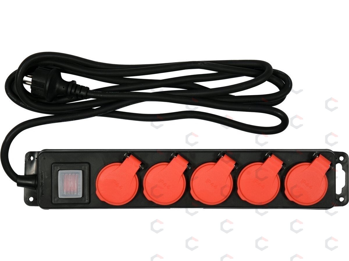 Elektrinis ilgintuvas | 5 lizdai | su jungikliu ir dangteliais 1.5 mm² | 3 m (YT-81242) 2 Elektrinis ilgintuvas | 5 lizdai | su jungikliu ir dangteliais 1.5 mm² | 3 m (YT-81242) 2