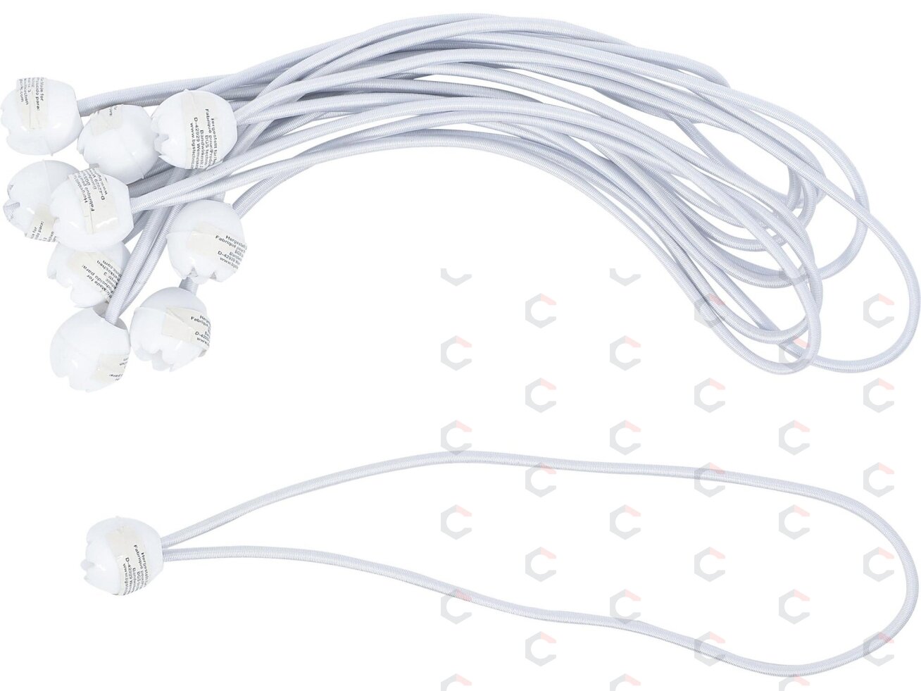 Elastinių kilpų rinkinys tentams | su bumbulu | 270 mm / 10 vnt. (85525) 3 Elastinių kilpų rinkinys tentams | su bumbulu | 270 mm / 10 vnt. (85525) 3