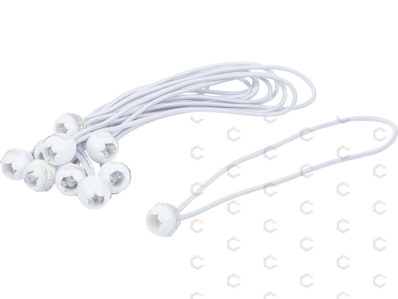 Elastinių kilpų rinkinys tentams | su bumbulu | 270 mm / 10 vnt. (85525) Elastinių kilpų rinkinys tentams | su bumbulu | 270 mm / 10 vnt. (85525)
