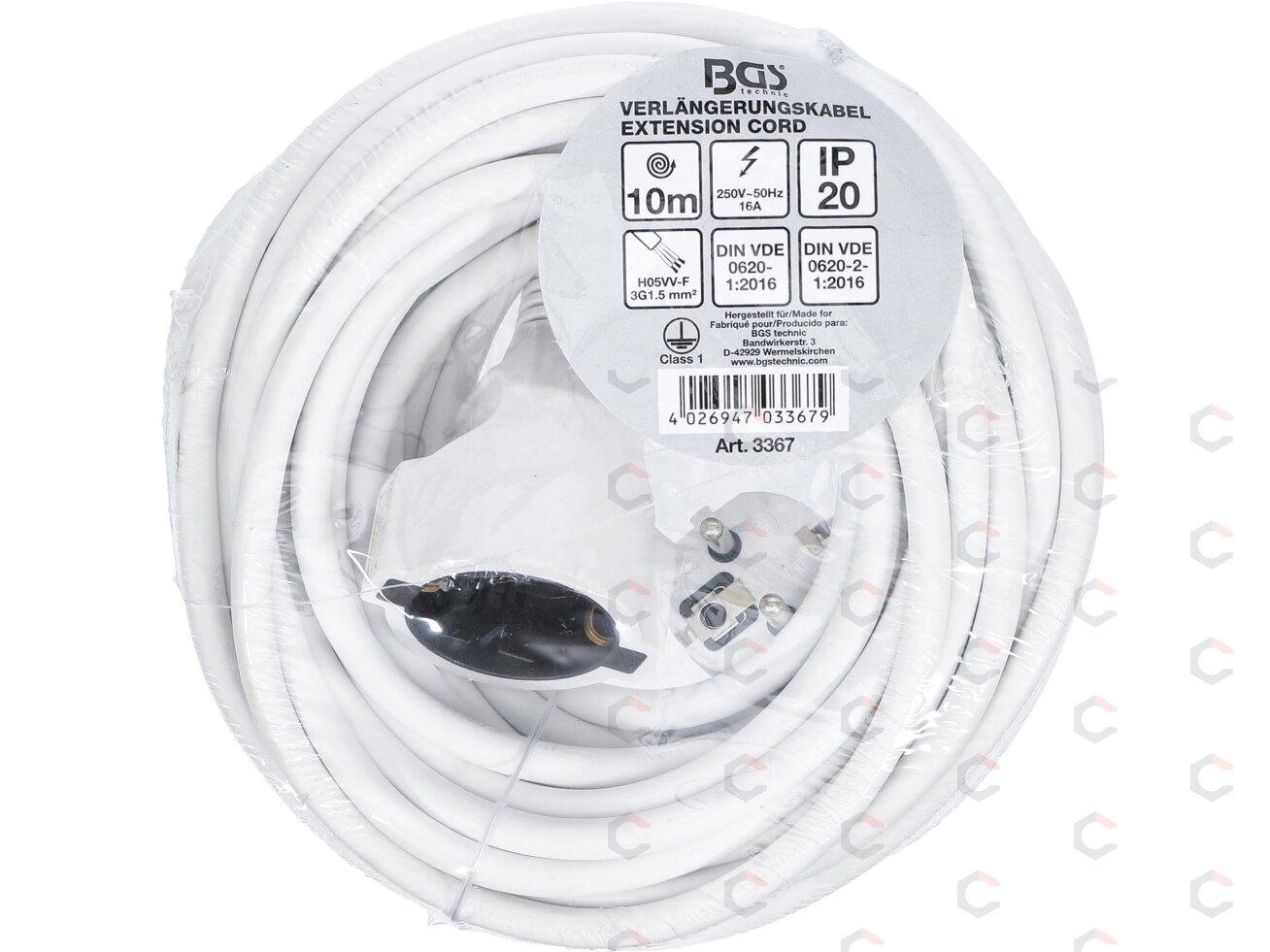 Elektrinis ilgintuvas | 10 m | 3 x 1.5 mm² | IP 20 (3367) 2