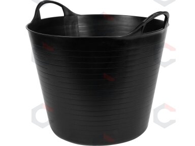 Elastinis plastikinis indas / tara | juodas lankstus kibiras | 27 l (35580) Elastinis plastikinis indas / tara | juodas lankstus kibiras | 27 l (35580)
