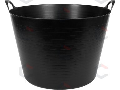 Elastinis plastikinis indas / tara | juodas lankstus kibiras | 42 l (35581) Elastinis plastikinis indas / tara | juodas lankstus kibiras | 42 l (35581)
