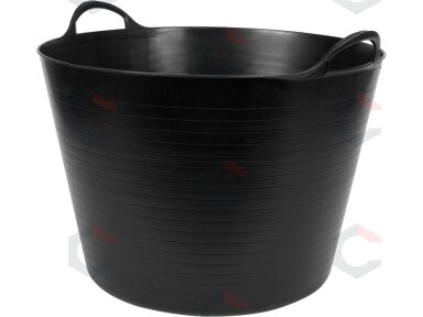 Elastinis plastikinis indas / tara | juodas lankstus kibiras | 42 l (35581) Elastinis plastikinis indas / tara | juodas lankstus kibiras | 42 l (35581)