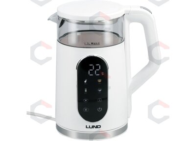 Elektrinis virdulys LUND | 1,7 l | temperatūros reguliavimas | baltas (68224) Elektrinis virdulys LUND | 1,7 l | temperatūros reguliavimas | baltas (68224)