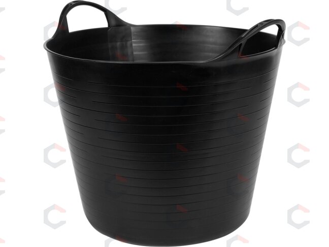 Elastinis plastikinis indas / tara | juodas lankstus kibiras | 27 l (35580) Elastinis plastikinis indas / tara | juodas lankstus kibiras | 27 l (35580)