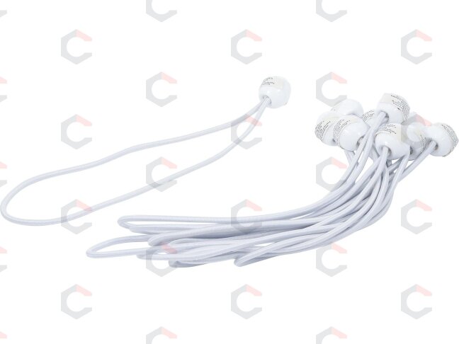 Elastinių kilpų rinkinys tentams | su bumbulu | 270 mm / 10 vnt. (85525) 2 Elastinių kilpų rinkinys tentams | su bumbulu | 270 mm / 10 vnt. (85525) 2