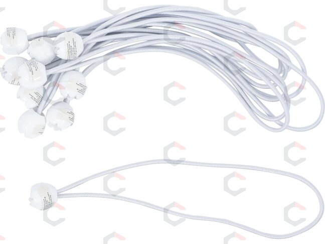 Elastinių kilpų rinkinys tentams | su bumbulu | 270 mm / 10 vnt. (85525) 3 Elastinių kilpų rinkinys tentams | su bumbulu | 270 mm / 10 vnt. (85525) 3
