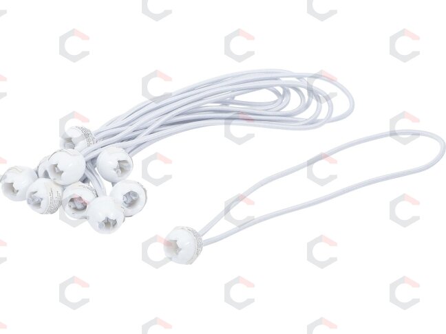 Elastinių kilpų rinkinys tentams | su bumbulu | 270 mm / 10 vnt. (85525) Elastinių kilpų rinkinys tentams | su bumbulu | 270 mm / 10 vnt. (85525)
