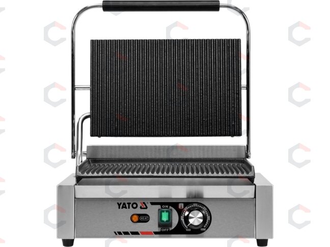 Kontaktinis panini grilis YATO | pilnai rifliuotas (YG-04557) 1 Kontaktinis panini grilis YATO | pilnai rifliuotas (YG-04557) 1