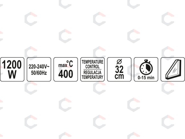 Elektrinė krosnelė picai | 1200W (67480) 12 Elektrinė krosnelė picai | 1200W (67480) 12