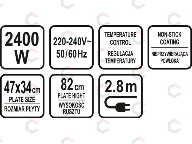 Elektrinis grilis | 2000-2400W (67420) 11 Elektrinis grilis | 2000-2400W (67420) 11
