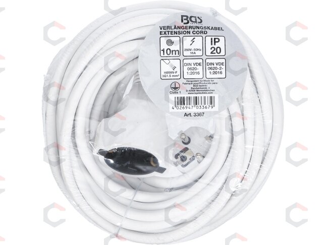 Elektrinis ilgintuvas | 10 m | 3 x 1.5 mm² | IP 20 (3367) 2