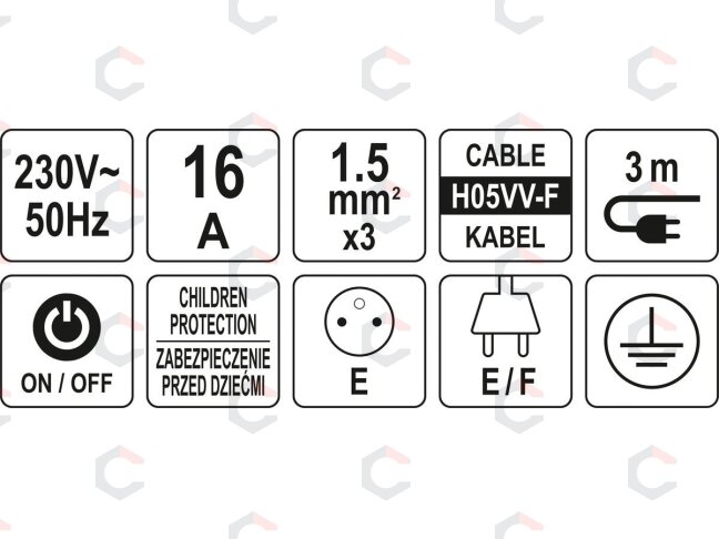 Elektrinis ilgintuvas | 4 lizdai | 1,5 mm2 | 3 m (72354) 4
