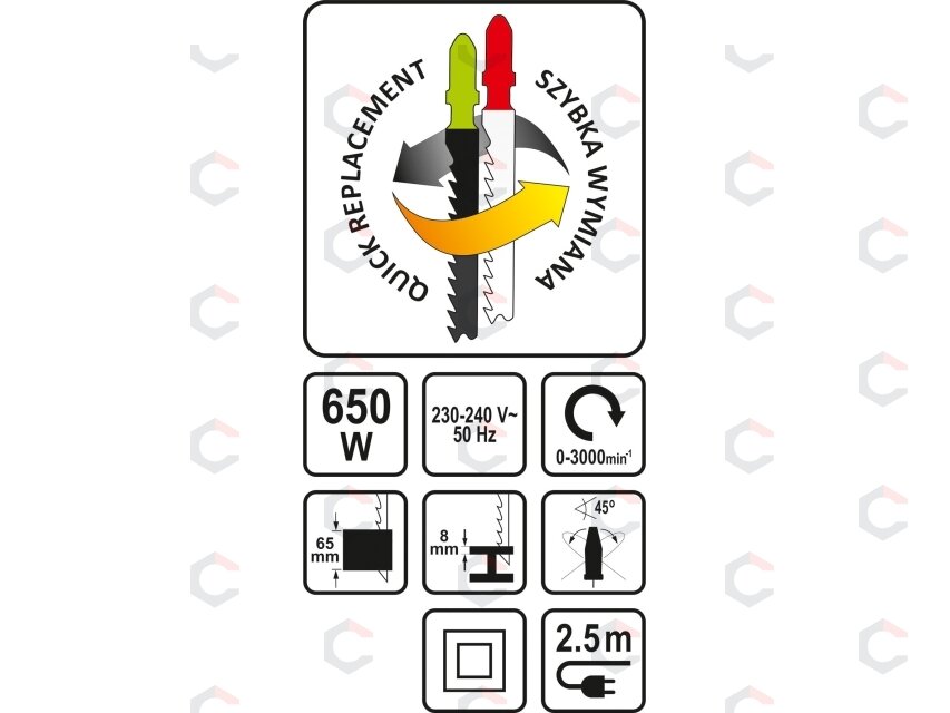 Elektrinis siaurapjūklis | 650W (79474) 3 Elektrinis siaurapjūklis | 650W (79474) 3