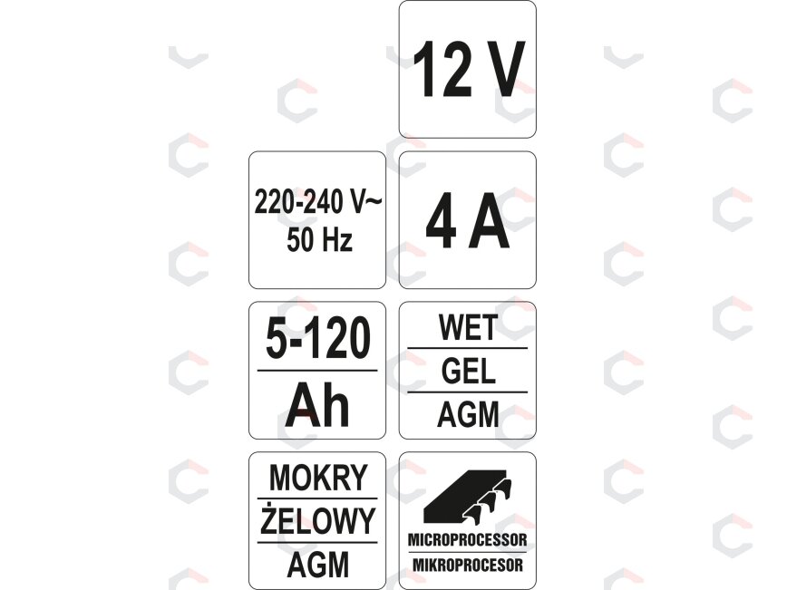 Elektroninis įkroviklis | 12V/4A (YT-83031) 5 Elektroninis įkroviklis | 12V/4A (YT-83031) 5