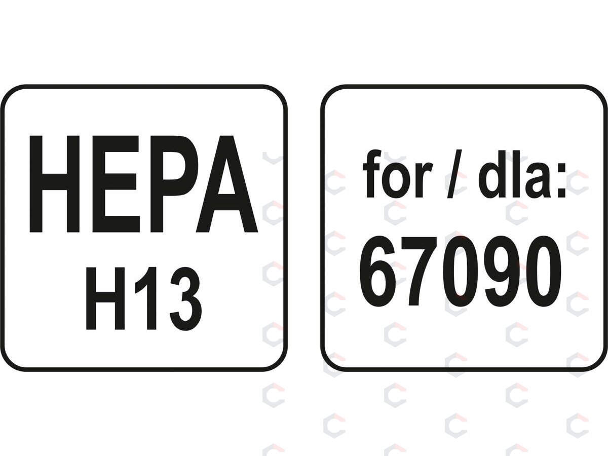 Filtras HEPA H13 dulkių siurbliui 67090 (67093) 3 Filtras HEPA H13 dulkių siurbliui 67090 (67093) 3