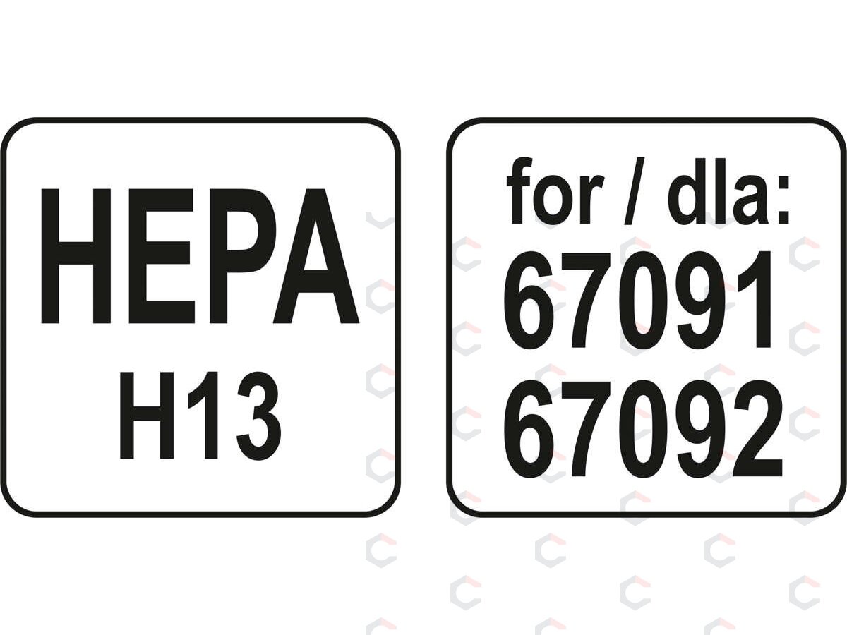 Filtras HEPA H13 dulkių siurbliui 67091, 67092 (67094) 4 Filtras HEPA H13 dulkių siurbliui 67091, 67092 (67094) 4