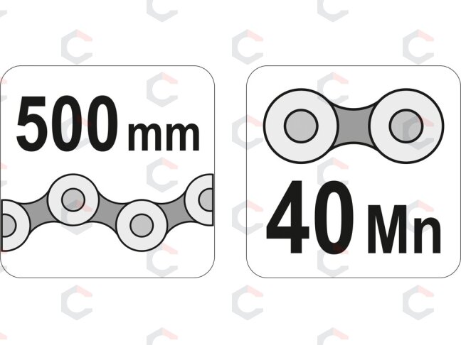 Fiksuojamos replės su grandine | Cr-Mo | 250 + 500 mm (YT-2469) 2 Fiksuojamos replės su grandine | Cr-Mo | 250 + 500 mm (YT-2469) 2