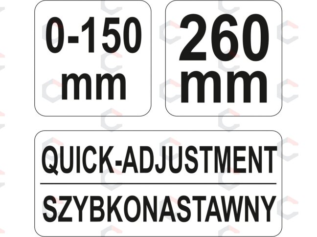 Fiksuojamos - slankiojančios replės L-tipo 150 mm (YT-21570) 4 Fiksuojamos - slankiojančios replės L-tipo 150 mm (YT-21570) 4