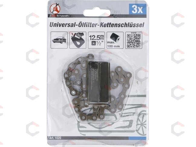 Filtro raktas grandininis | 12,5 mm (1/2") | Ø 100 mm (1020) 3 Filtro raktas grandininis | 12,5 mm (1/2") | Ø 100 mm (1020) 3