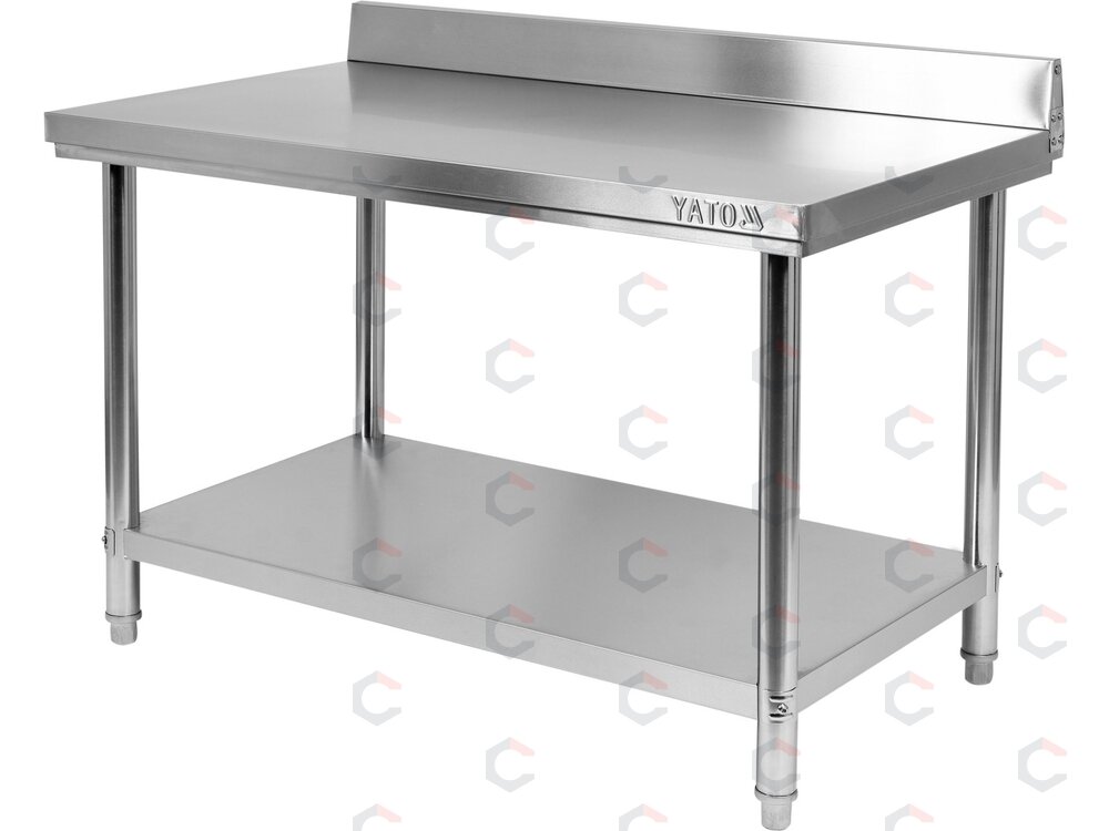 Sulankstomas prie sienos montuojamas stalas YATO | su lentyna | 150 × 70 × 95 cm (YG-09034)