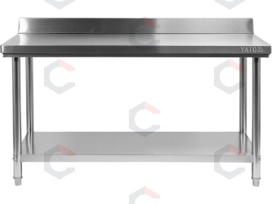 Sulankstomas prie sienos montuojamas stalas YATO | su lentyna | 160 × 60 × 95 cm (YG-09025)