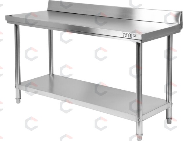 Sulankstomas prie sienos montuojamas stalas YATO | su lentyna | 140 × 60 × 95 cm (YG-09023)
