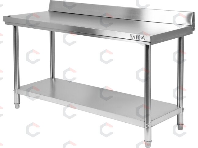 Sulankstomas prie sienos montuojamas stalas YATO | su lentyna | 160 × 60 × 95 cm (YG-09025)
