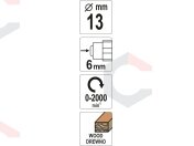 Freza medžiui | 13 mm (YT-61704) 3