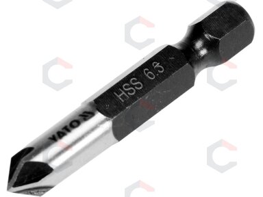 Freza/grąžtas metalui | HSS | Hex 6,3 mm (1/4") | Ø 6.3 mm (YT-44721) Freza/grąžtas metalui | HSS | Hex 6,3 mm (1/4") | Ø 6.3 mm (YT-44721)