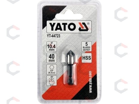 Freza/grąžtas metalui | HSS | Hex 6,3 mm (1/4") | Ø 10.4 mm (YT-44723) 2 Freza/grąžtas metalui | HSS | Hex 6,3 mm (1/4") | Ø 10.4 mm (YT-44723) 2