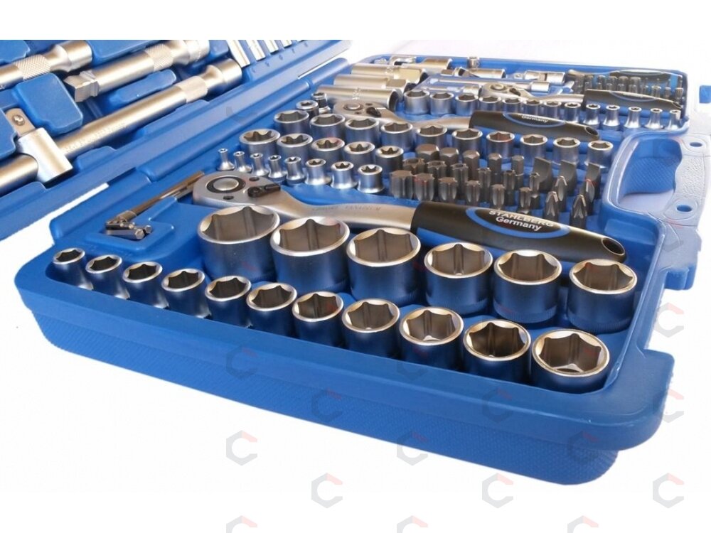 Galvučių ir raktų komplektas 1/4"+3/8"+1/2", 171 vnt "Stahlberg" (H-171X) 5