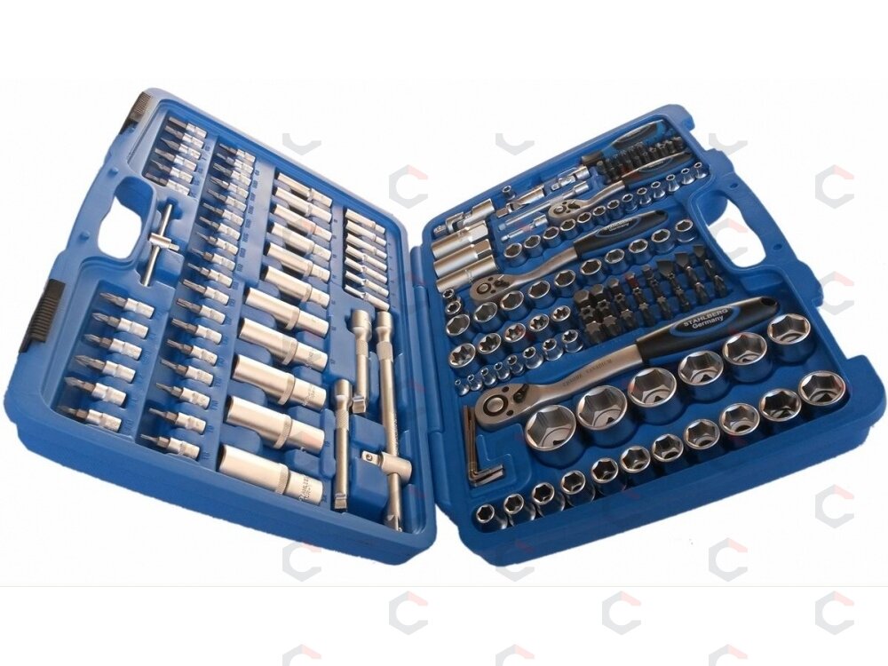 Galvučių ir raktų komplektas 1/4"+3/8"+1/2", 171 vnt "Stahlberg" (H-171X) 6