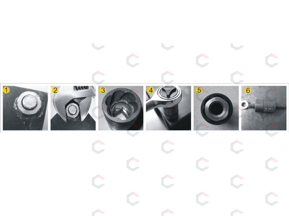 Galvučių rinkinys sugadintiems varžtams | 17-19-21 mm | 3 vnt. (EH2405) 4 Galvučių rinkinys sugadintiems varžtams | 17-19-21 mm | 3 vnt. (EH2405) 4