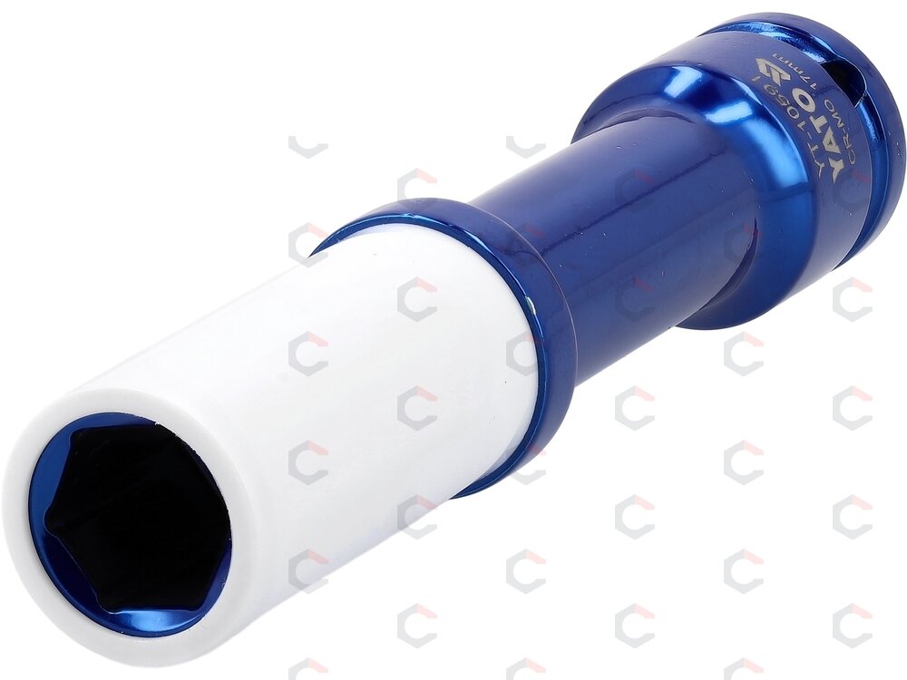 Galvutė smūginė ilga plonasienė prailginta | 150 mm | su plastikine apsauga | 12,7 mm (1/2") | 17 mm (YT-10591) Galvutė smūginė ilga plonasienė prailginta | 150 mm | su plastikine apsauga | 12,7 mm (1/2") | 17 mm (YT-10591)