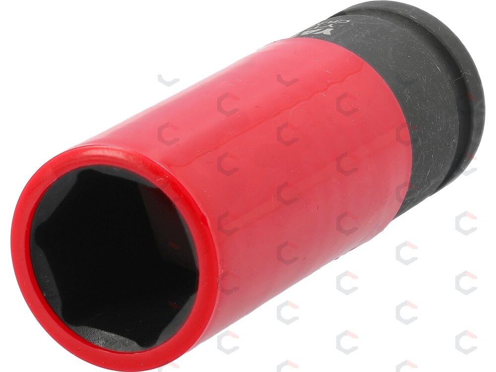Galvutė smūginė ilga plonasienė | su plastikine apsauga | 12,7 mm (1/2") | 21 mm (YT-10587) Galvutė smūginė ilga plonasienė | su plastikine apsauga | 12,7 mm (1/2") | 21 mm (YT-10587)