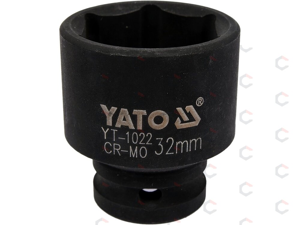 Galvutė smūginė šešiakampė | 12,5 mm (1/2") | 32 mm (YT-1022) Galvutė smūginė šešiakampė | 12,5 mm (1/2") | 32 mm (YT-1022)