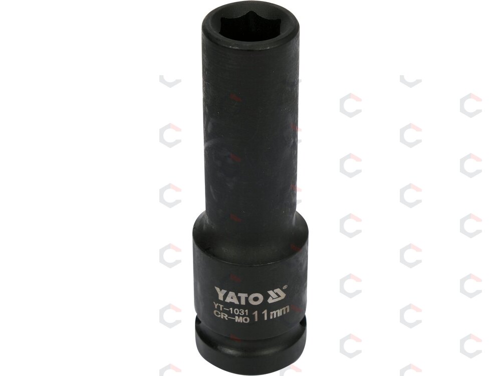 Galvutė smūginė šešiakampė ilga | 12,5 mm (1/2") | 11 mm (YT-1031) Galvutė smūginė šešiakampė ilga | 12,5 mm (1/2") | 11 mm (YT-1031)