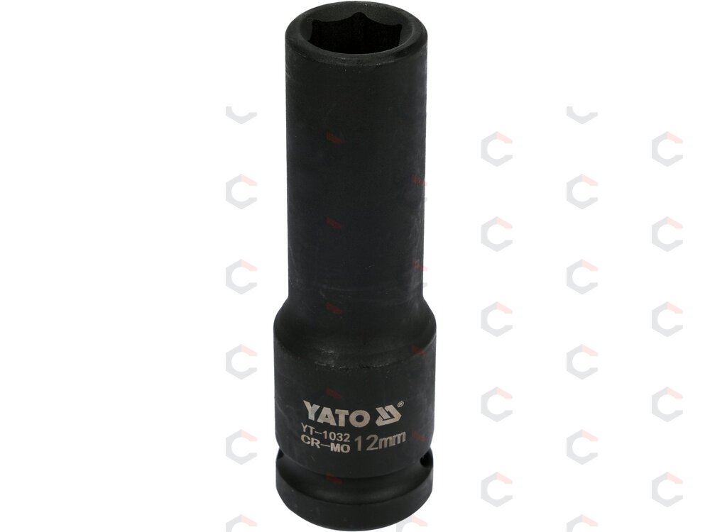 Galvutė smūginė šešiakampė ilga | 12,5 mm (1/2") | 12 mm (YT-1032) Galvutė smūginė šešiakampė ilga | 12,5 mm (1/2") | 12 mm (YT-1032)