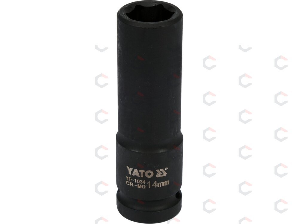 Galvutė smūginė šešiakampė ilga | 12,5 mm (1/2") | 14 mm (YT-1034) Galvutė smūginė šešiakampė ilga | 12,5 mm (1/2") | 14 mm (YT-1034)