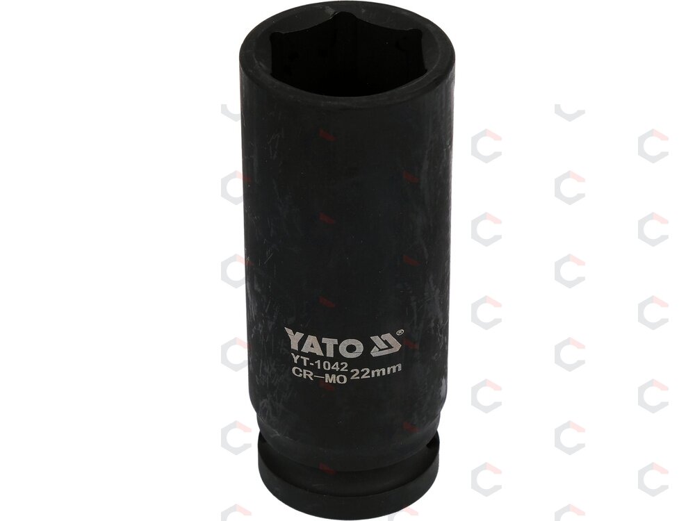 Ilga smūginė šešiakampė galvutė 1/2", 22 mm (YT-1042) Ilga smūginė šešiakampė galvutė 1/2", 22 mm (YT-1042)