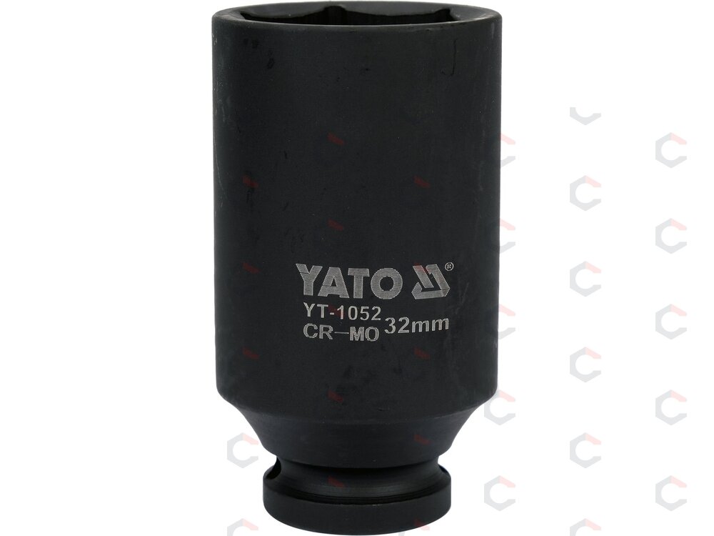 Galvutė smūginė šešiakampė ilga | 12,5 mm (1/2") | 32 mm (YT-1052) 1