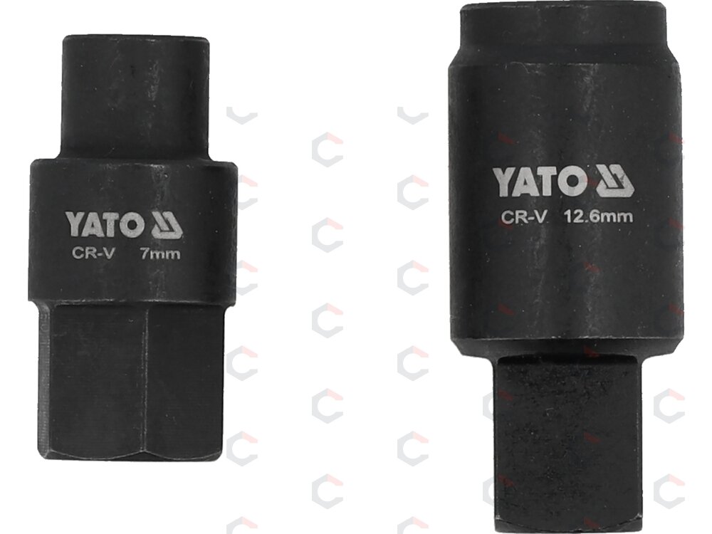 Galvutės įpurškimo siurbliams | 2 vnt | 7 ir 12.6 mm (YT-17524) 3 Galvutės įpurškimo siurbliams | 2 vnt | 7 ir 12.6 mm (YT-17524) 3
