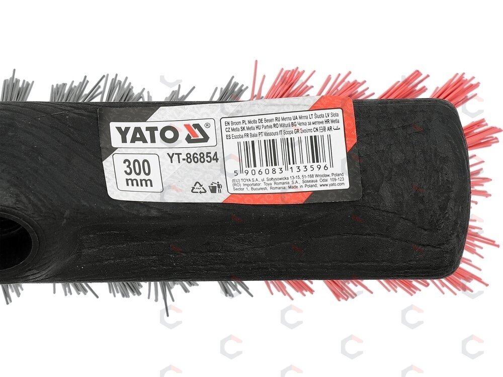 Gatvės šepetys sodo valymui | 300 mm | PET/PVC šeriai | kūginis sriegis (YT-86854) 3 Gatvės šepetys sodo valymui | 300 mm | PET/PVC šeriai | kūginis sriegis (YT-86854) 3
