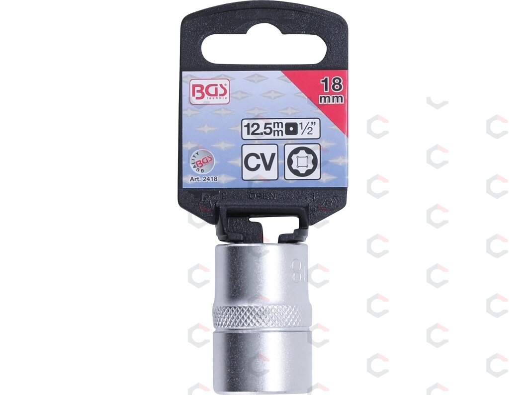 Galvutė 1/2", Super-Lock, 18 mm (2418) 1 Galvutė 1/2", Super-Lock, 18 mm (2418) 1