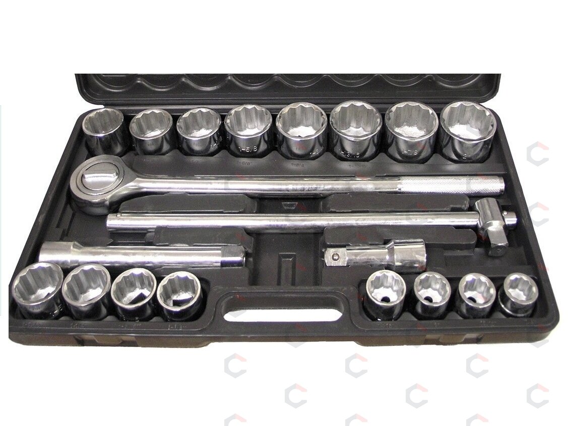 Profesionalus 12-kampių galvučių rinkinys | 20 mm (3/4") | 21 vnt. (ES-4228)