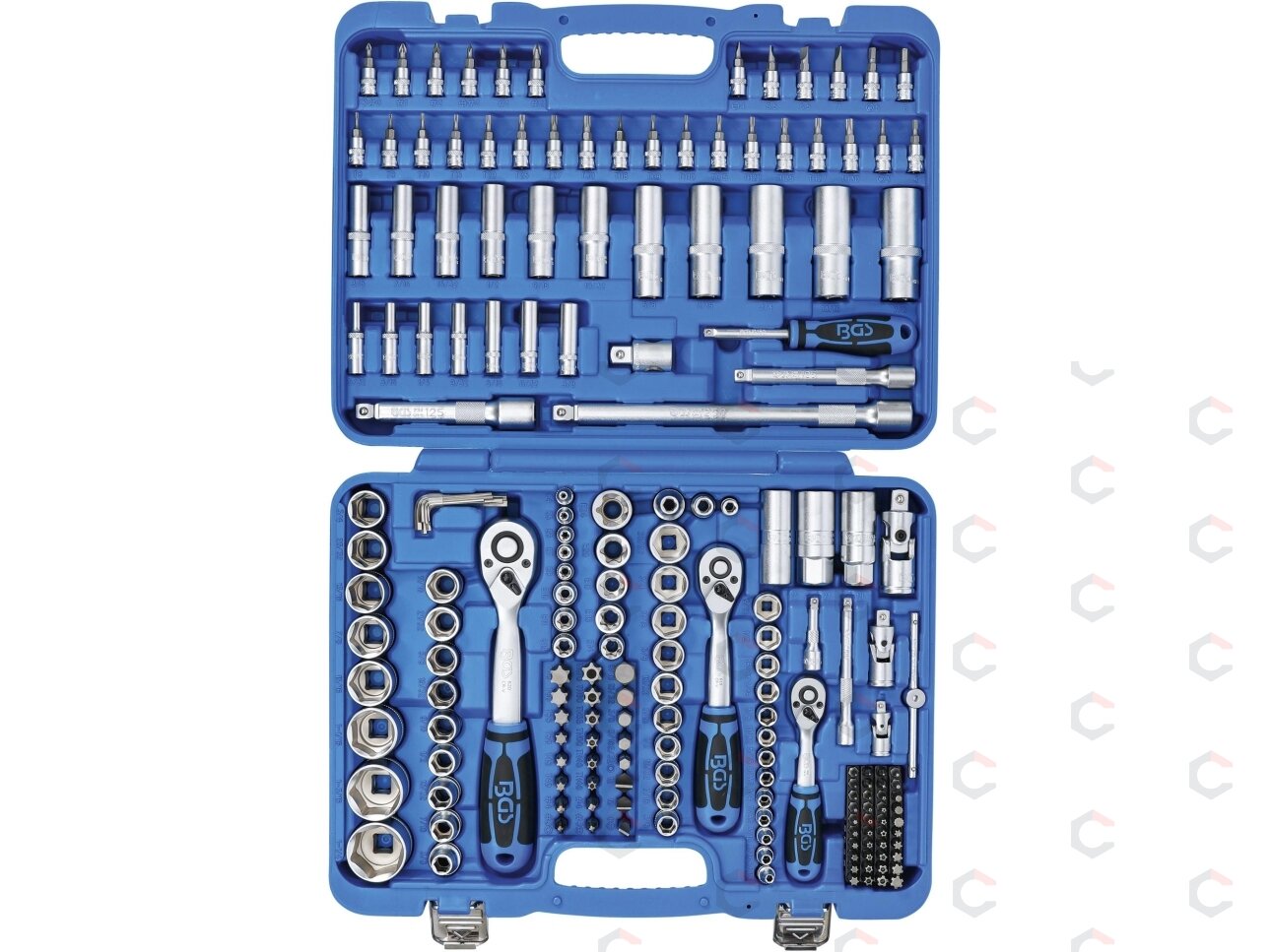 Galvučių rinkinys | 6.3 mm (1/4") / 10 mm (3/8") / 12,5 mm (1/2") | Coliniai dydžiai | 192 vnt. (2245) 6