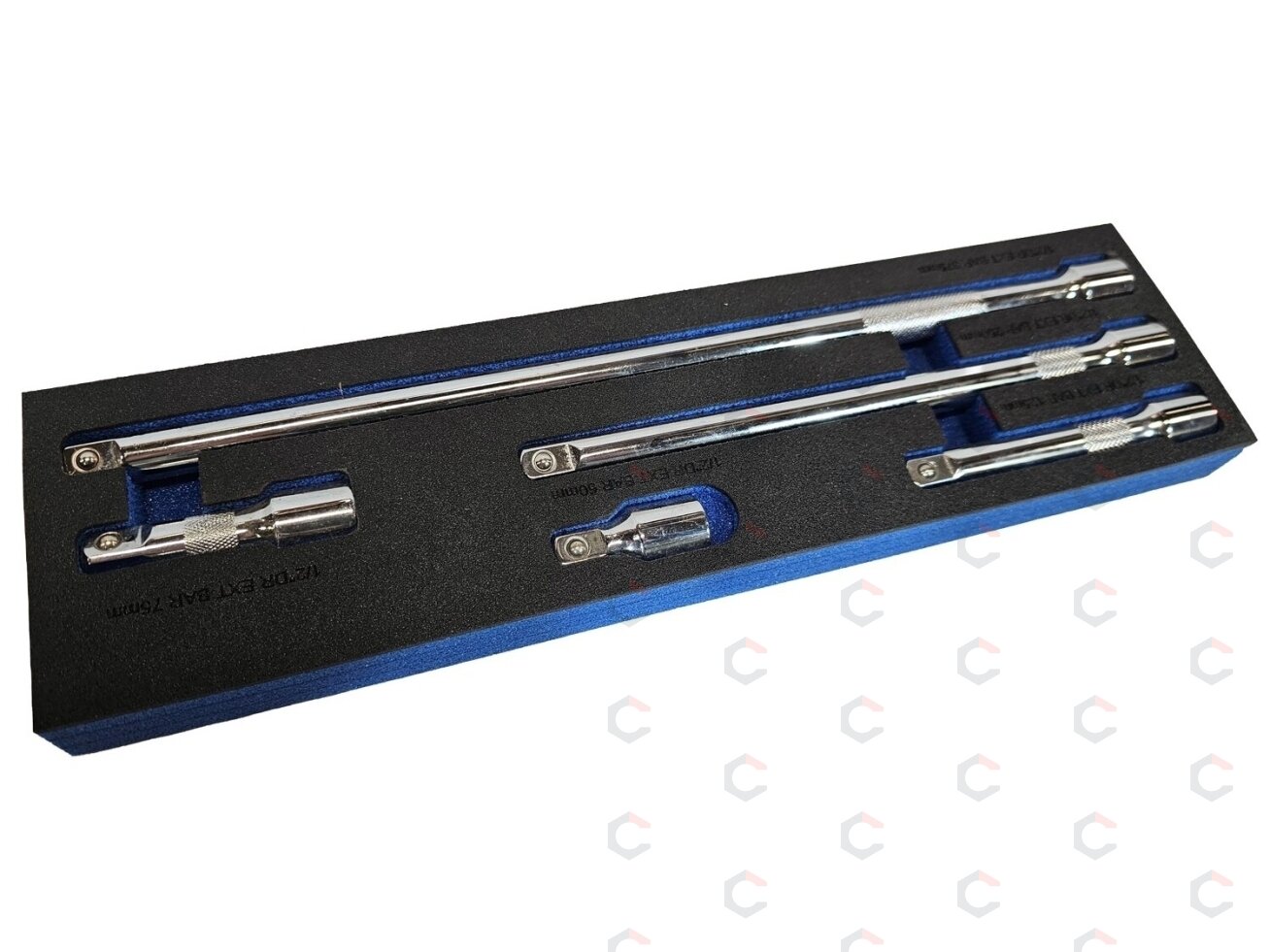 Galvučių ilgintuvų rinkinys | Cr-V 50BV30 | 12,5 mm (1/2") | 50 - 375 mm | 5 vnt. (SK1236) 2 Galvučių ilgintuvų rinkinys | Cr-V 50BV30 | 12,5 mm (1/2") | 50 - 375 mm | 5 vnt. (SK1236) 2
